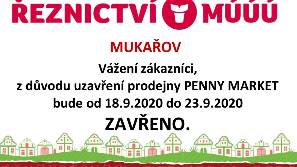 ŘEZNICTVÍ MÚÚÚ Mukařov – ZAVŘENO!